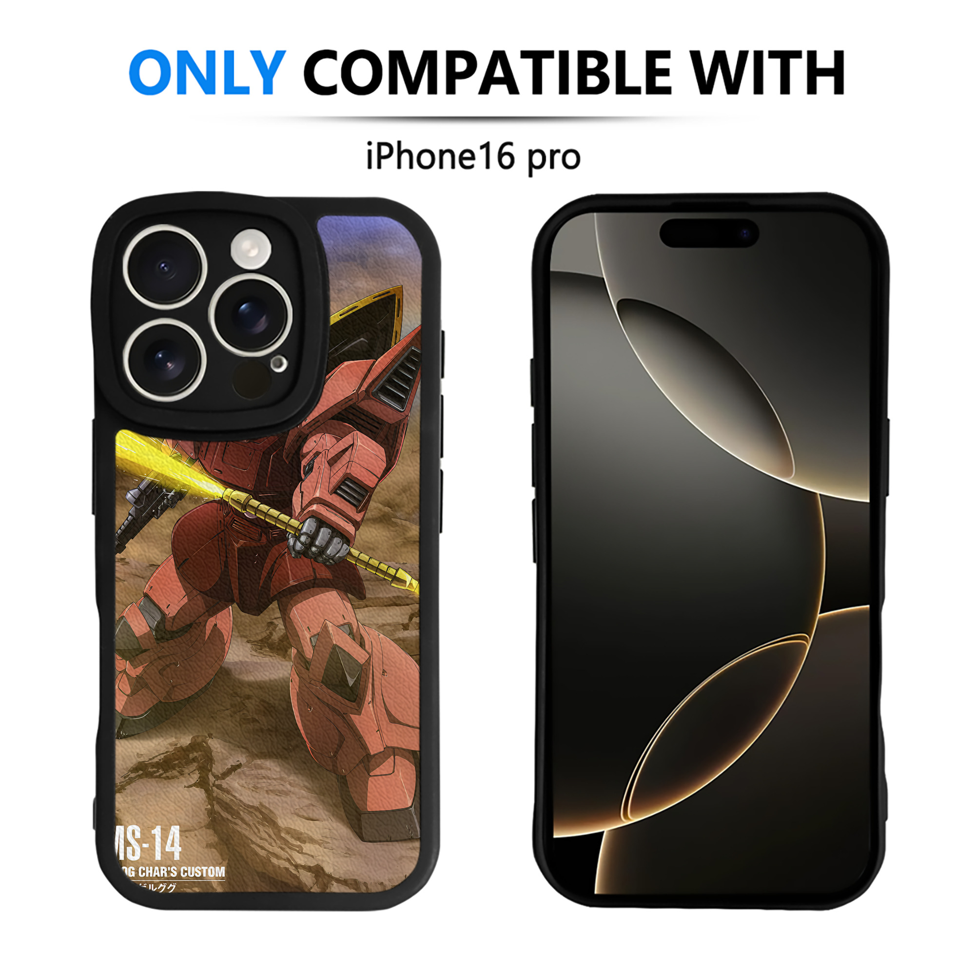 （画像用） 機動戦士ガンダム Mobile Suit Gundam 【iPhone 16シリーズ対応】シリコンスマホケース（レザー調） 材質：シリコン